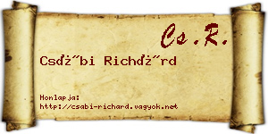 Csábi Richárd névjegykártya