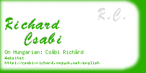 richard csabi business card